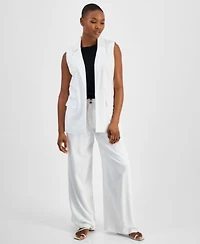 Bar Iii Petite Long Vest Wide Leg Pants