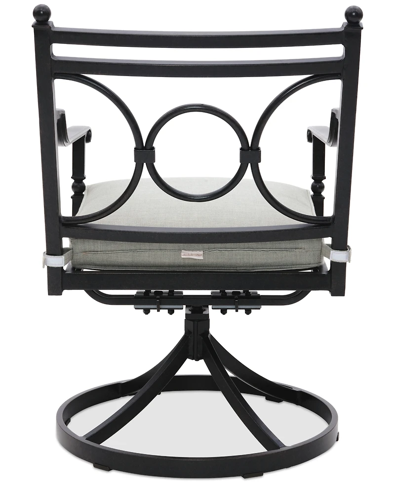 Wythburn Mix and Match Scroll Outdoor Swivel Chair, Created for Macy's