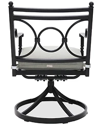 Wythburn Mix and Match Scroll Outdoor Swivel Chair, Created for Macy's
