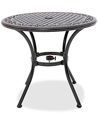 Wythburn Mix and Match 32" Round Cast Aluminum Outdoor Bistro Table, Created for Macy's