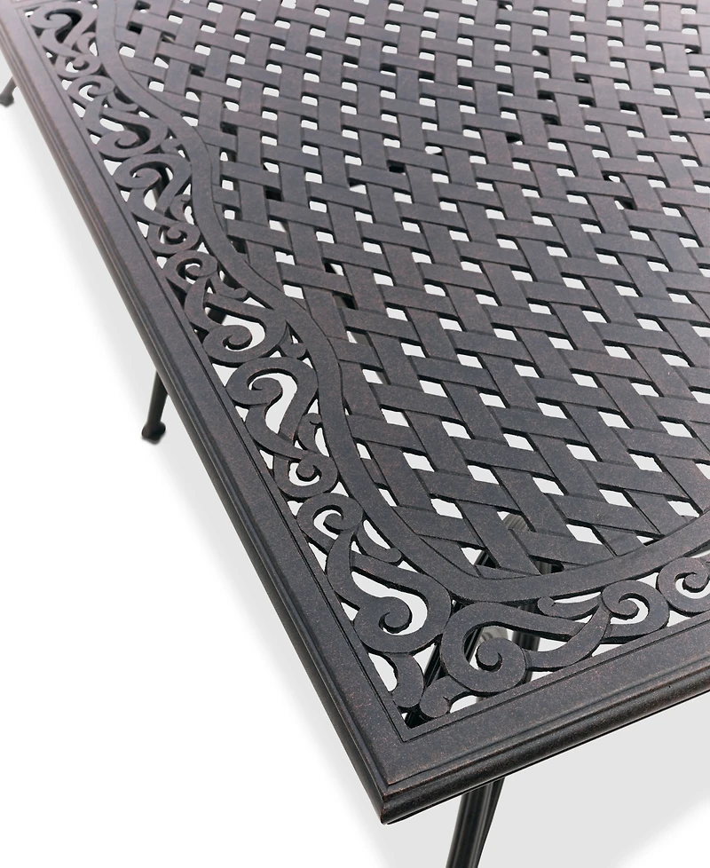 Wythburn Mix and Match 84" x 60" Cast Aluminum Outdoor Dining Table, Created for Macy's