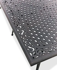 Wythburn Mix and Match 84" x 60" Cast Aluminum Outdoor Dining Table, Created for Macy's