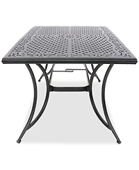Wythburn Mix and Match 72"x 38" Cast Aluminum Outdoor Dining Table