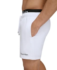 Calvin Klein Men's Logo Elastic Waist Modern Euro 5" Volley Swim Trunks