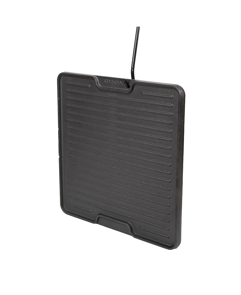 Stan sport Pre-Seasoned Cast Iron Griddle with Lid Lifting Hole - 15" surface