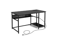 55 Inch Computer Desk with Power Outlets and Usb Ports for Home and Office
