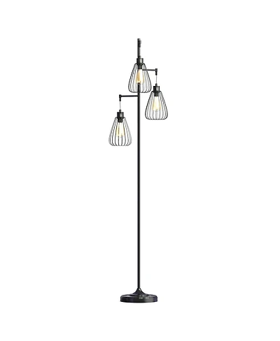 67 inch Industrial 3 - Light Floor Lamp Tree