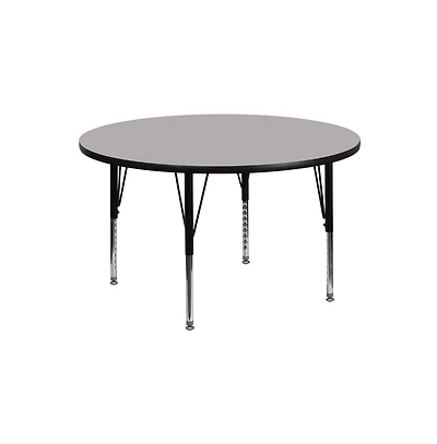 Emma+Oliver 42" Round Laminate Adjustable Preschool Activity Table