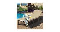 Outdoor Rattan Adjustable Cushioned Chaise
