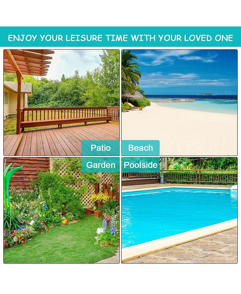 Patio Rattan Lounge Chair Chaise Couch Cushioned Height Adjustable