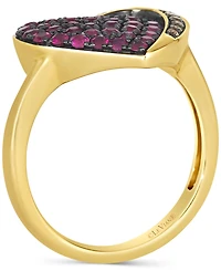 Le Vian Godiva x Le Vian Passion Ruby (3/4 ct. t.w.) & Chocolate Diamond (1/10 ct. t.w.) Heart Ring in 14k Gold