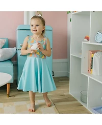 Mightly Toddler Girls Fair Trade Organic Cotton Print Sleeveless Twirl Dress