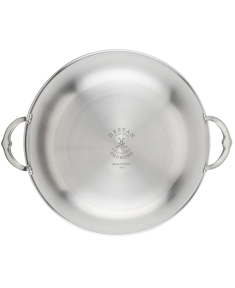 ProBond Clad Stainless Steel 14" Covered Wok