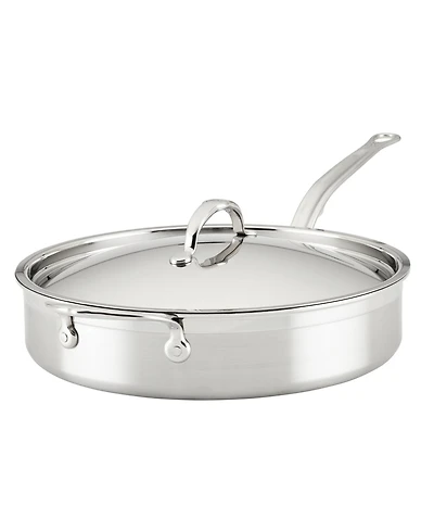 Hestan ProBond Clad Titum Stainless Steel Nonstick 5-Quart Covered Saute Pan with Helper Handle
