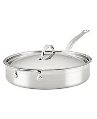 Hestan ProBond Clad Titum Stainless Steel Nonstick 5-Quart Covered Saute Pan with Helper Handle