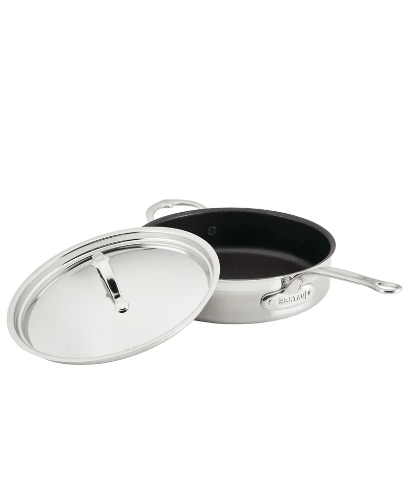 Hestan ProBond Clad Titum Stainless Steel Nonstick 3-Quart Covered Saute Pan