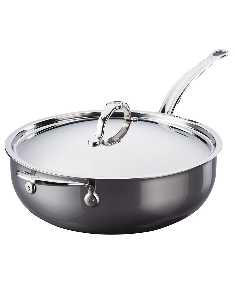 Hestan NanoBond Titanium Stainless Steel 5-Quart Covered Essential Pan with Helper Handle
