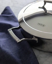 Saveur Selects Tri-ply Stainless Steel 12" Non-stick Everyday Pan with Lid