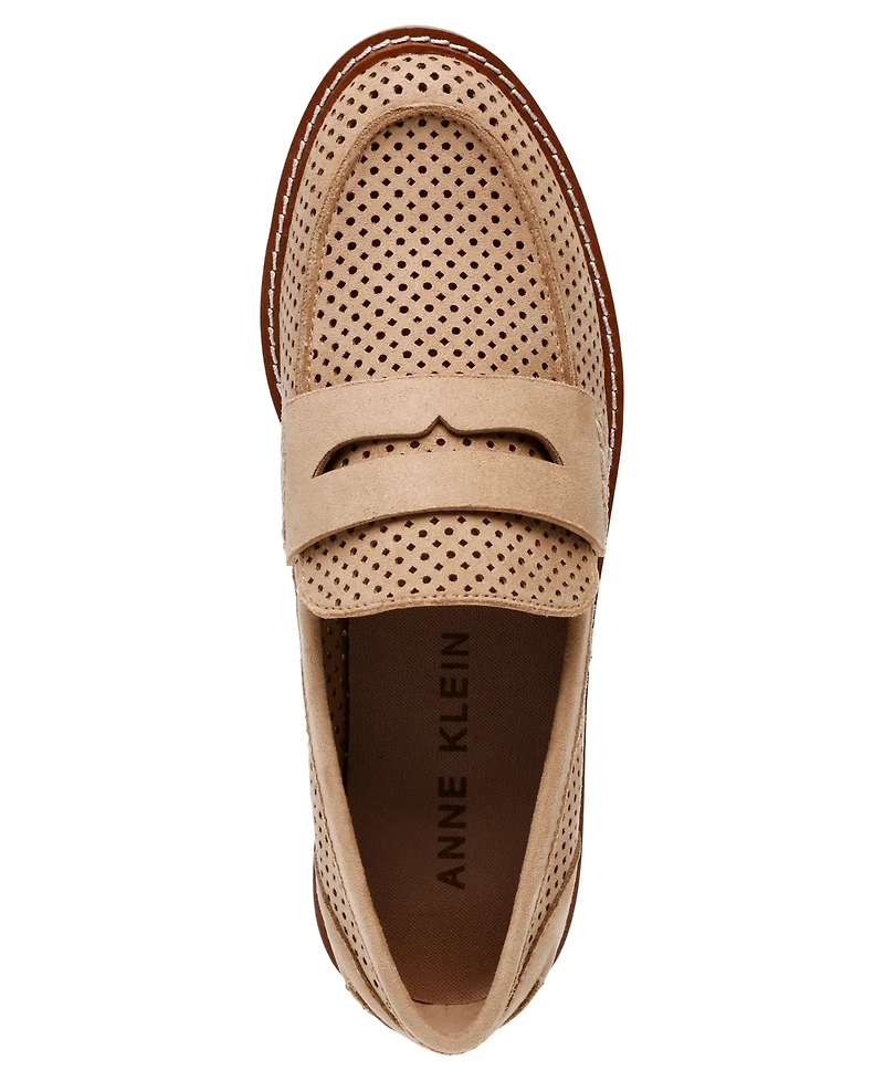 Anne Klein Women's Elia Perforated Penny Loafers