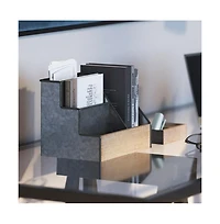 3 Piece Desk Organizer Set- Rustic Mail For Desktop - Great Or Industrial Decor! Makeup Vanity