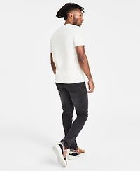 Guess Mens Collage T Shirt Slim Fit Tapered Jeans