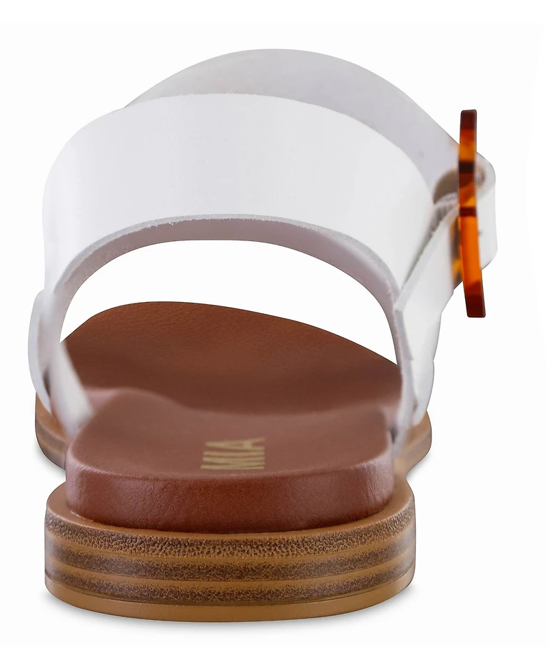 Mia Women's Peyton Round Toe Flat Sandals