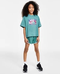 Nike Big Girls Sportswear T Shirt Dri Fit Tempo Running Shorts Court Legacy Casual Sneakers From Finish Line