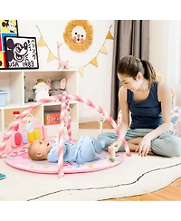 Baby Activity Play Piano Gym Mat with 5 Hanging Sensory Toys