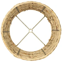 Imperial Shade Set of 2 Drum Lamp Shades Woven Seagrass Small 10" Top x 12" Bottom x 8.25" High Spider Harp and Finial Fitting