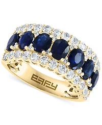 Effy Blue & White Sapphire Ring (3-1/2 ct. t.w.) Diamond (1/20 14k Gold. (Also available Emerald and Pink Sapphire)