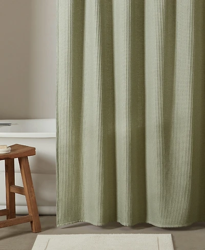Calvin Klein Waffle Solid Textured Shower Curtain, 70" x 72"