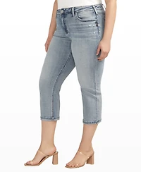 Silver Jeans Co. Plus Size Suki Mid Rise Curvy Fit Capri