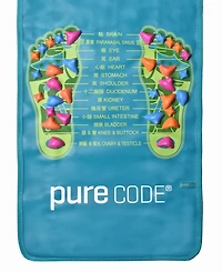 Purecode Reflexology Foot Massage Mat with Foot Chart