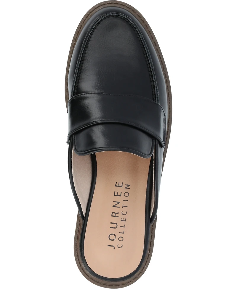 Journee Collection Women's Miycah Slip On Mule Flats