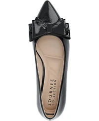 Journee Collection Women's Ophelia Bow Low Block Heel Dress Flats