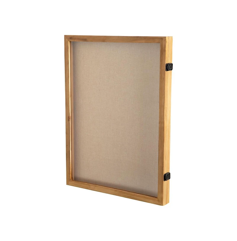 Wood Shadow Box Display Case - Solid Wood With Acrylic Window - Security Latch - For Mementos And Keepsakes
