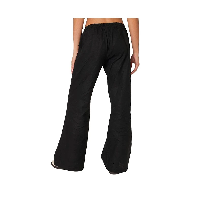 Edikted Women's Maison straight leg linen pants