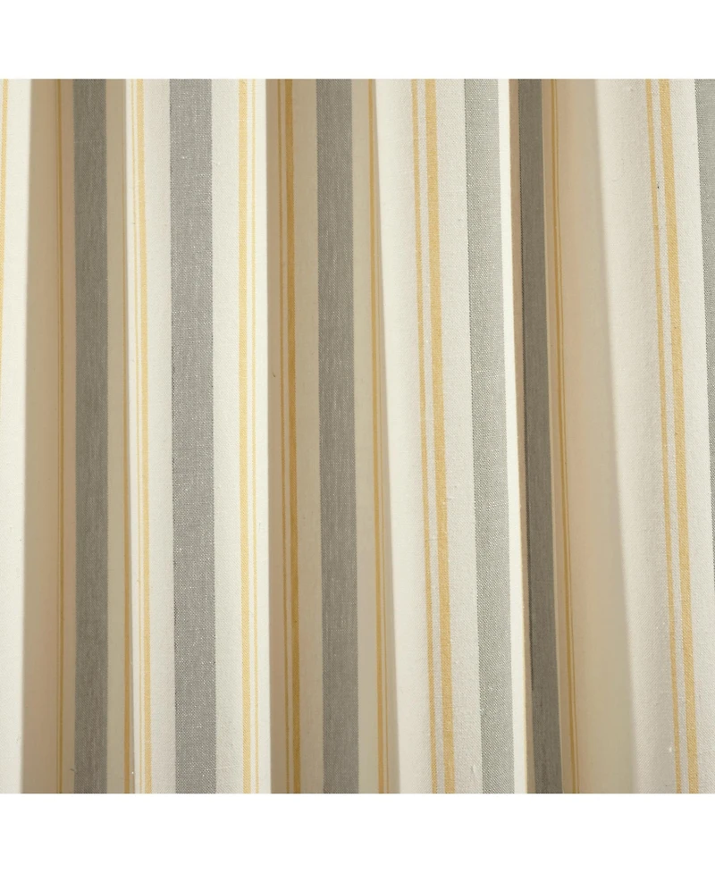 Farmhouse Stripe Yarn Dyed Eco-Friendly Recycled Cotton Window Curtain Panels
