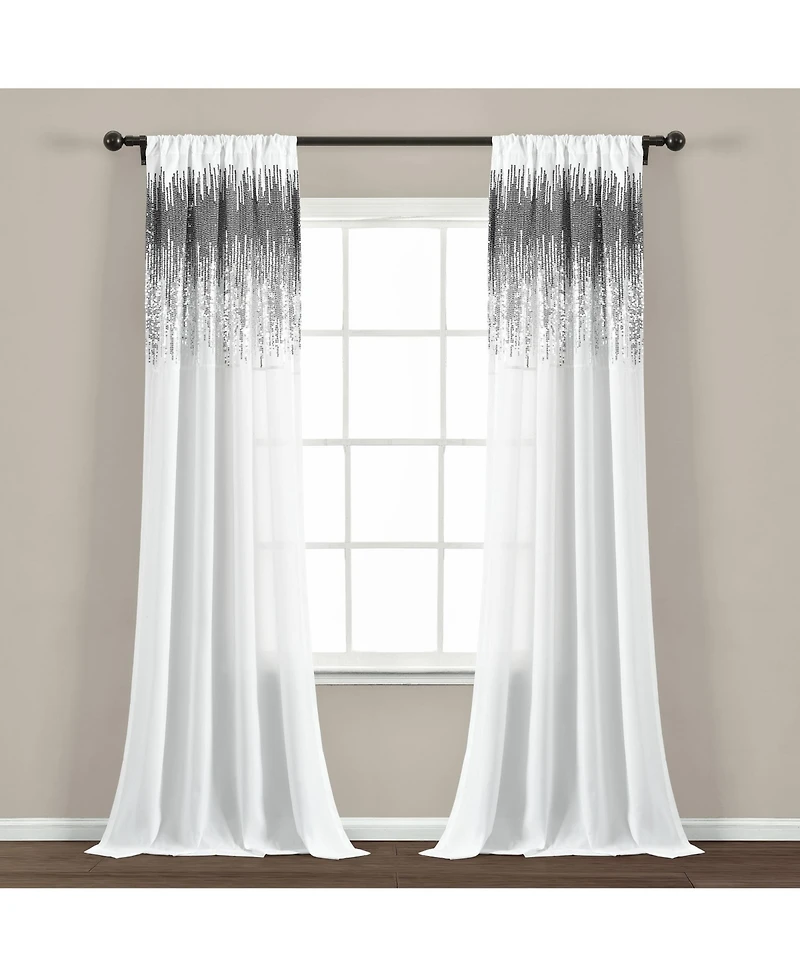 Shimmer Sequins Window Curtain Panels