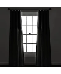 Linen Button 100% Lined Blackout Window Curtain Panel
