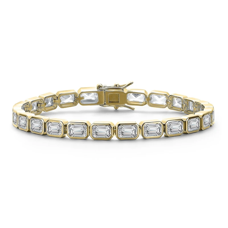 Elegant Green Cubic Zirconia Tennis Bracelet