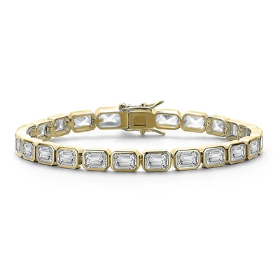Elegant Green Cubic Zirconia Tennis Bracelet