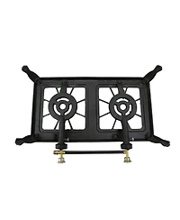 Stansport Double Burner Cast Iron Stove with Regulator Hose