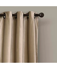Prima Velvet Solid Light Filtering Grommet Window Curtain Panels