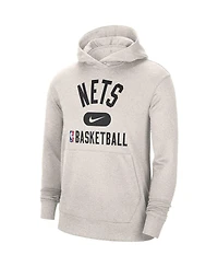 Men's Nike White Brooklyn Nets 2021-2022 Spotlight On Court Performance Practice Pullover Hoodie
