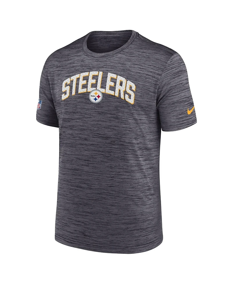 Men's Nike Black Pittsburgh Steelers Sideline Velocity Athletic Stack Performance T-shirt