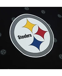 Men's Mitchell & Ness Black Pittsburgh Steelers Allover Print Fleece Pullover Hoodie