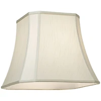 Imperial Shade Creme Medium Square Cut Corner Lamp Shade 10.5" Top x 16" Bot. x 14" Slant x 13.5" High (Spider) Replacement with H