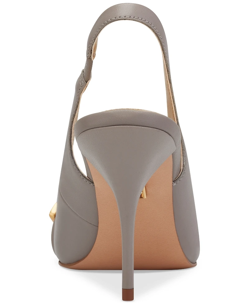 Donna Karan New York Women's Sayer Leather Square Toe Slingback Pumps