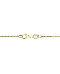 Effy London Blue Topaz (4-1/5 ct. t.w.) & Diamond (1/10 ct. t.w.) Halo 18" Pendant Necklace in 14k Gold